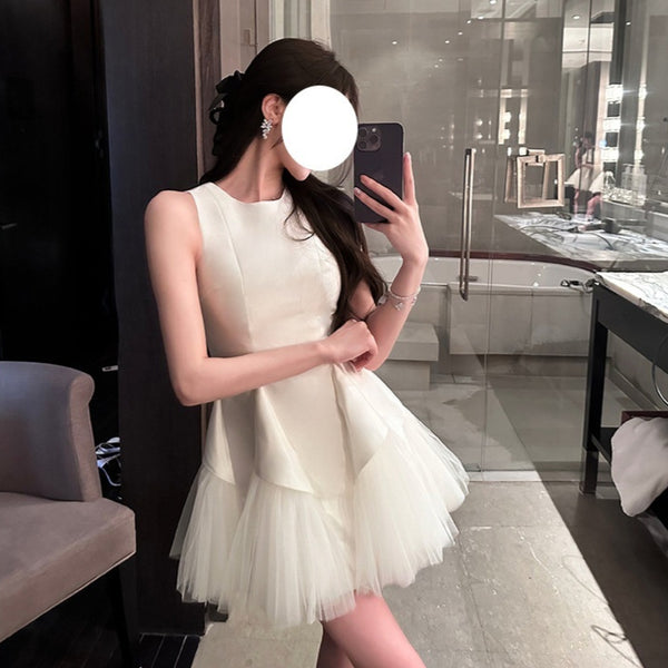 Pearlescent Mesh Dress