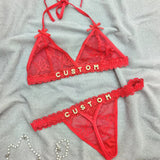Personalized Rhinestone Lingerie