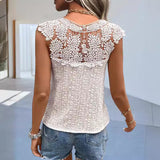 Lace Splicing Pullover