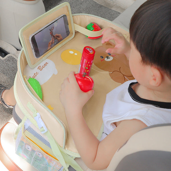 Children's Car Seat Multi-function Storage Car Waterproof Tray