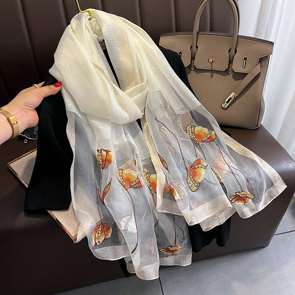 Pearl Silk Scarf