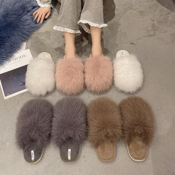 Women's Home Indoor Soft Bottom Non-Slip Plush Slippers