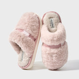 Simple Plush Cotton Slippers Indoor Home Warm Slugged Bottom Soft And Comfortable