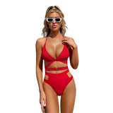 Lace-Up Cross Bikini