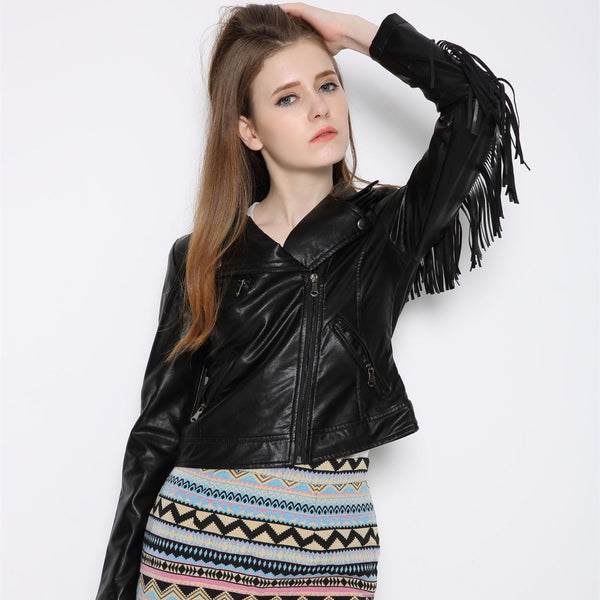 Tassel Leather Jacket
